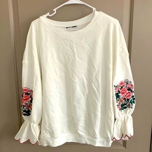 White long sleeve sweater